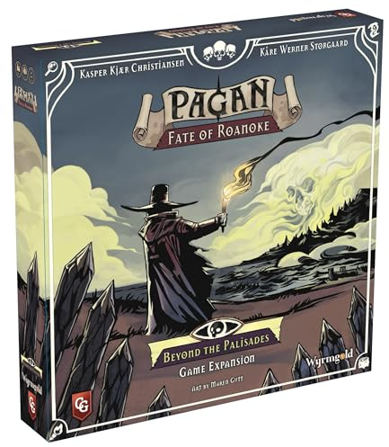 Capstone Games Pagan: Fate of Roanoke - Beyond The Palisades Expansion Pack, Dueling Witch & Hunter Asymmetrical Deduction Card Game Filled with Intrigue & Mystery, 2 Players, 60 Mins