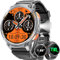 Military Smart Watch for Men 1.85 HD Touch Screen 730mAh Battery Smart Watches with LED Flashlight for Android iOS （Bluetooth Call Answer/Dial Calls） Fitness Tracker with Heart Rate Blood