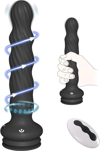 Butt Plug Anal Sex Toys, Wriggling Rotating Prostate Vibrator for Men Vibrating Prostate Massager with 7 Rotating&Wiggling Modes Anal Toys, Remote G Spot P Spot Vibrator Anal Beads for Male and Female