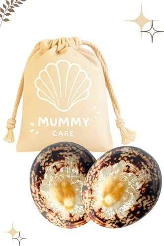 Mummy Care Coquillages d’Allaitement en Nacre Naturelle - Lot de 2 Coquillages pour Prévenir les Crevasses et Irritations - Solution Naturelle et Écologique pour les Mamans – Taille M (5,5-6 cm)