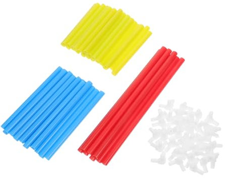 Toddmomy Frame Model Material for Building Construction Toys Indoor Games Tubes Toy Connector for Boys and Girls Preschool Fine Motor Skills Development Interlocking Engineering for Buildin