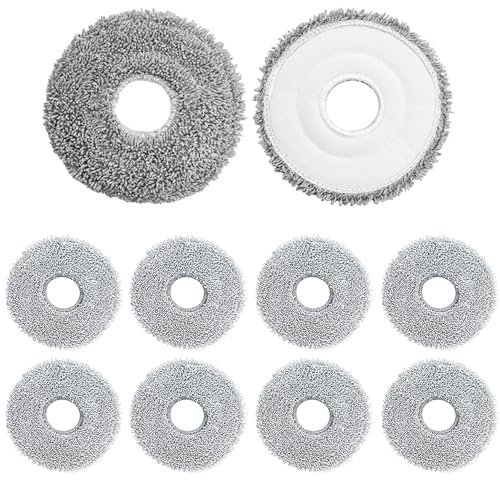 MYAYD Pack of 8 Mop Pads Replacement Parts for Dreame L10s/L10/L20/X40/L40/X50/L50 Pro Ultra Robot Vacuums, Vacuum Cleaner Wet Mop Pads Accessories