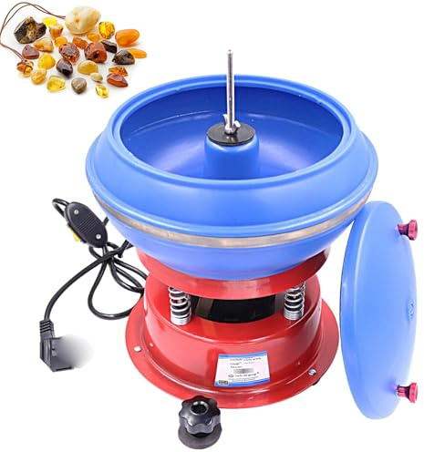 3.5L Vibratory Tumbler Bowl Tumbling Polishing Machine, 8 Inch Electric Jewelry Vibrating Tumbler with Independent Power Switch, Jewelry Rotary Grinding Machine, for Jade Polishing