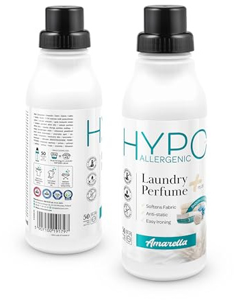 AMARELLA Hypoallergen Wäscheparfum Smooth Cotton 500 ml - für sensible Haut, Clean Cotton Wäscheduft Konzentrat, mikroplastikfrei, ca. 50 Wäschen