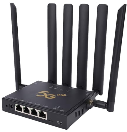 Cuifati 5G WiFi 6 Router, Dualband Wireless Internet Router, Gigabit, für Zuhause, Mobilfunkrouter mit SIM-Kartensteckplatz, 6 Antennen, OFDMA, DL MU MIMO