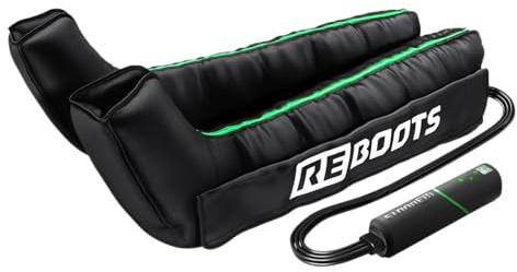 Reboots Go Lite Boots – Beinmassagegerät | 180 mmHg | 4 überlappende Kammern | für Zuhause & Unterwegs | Erholung der Muskulatur | XL