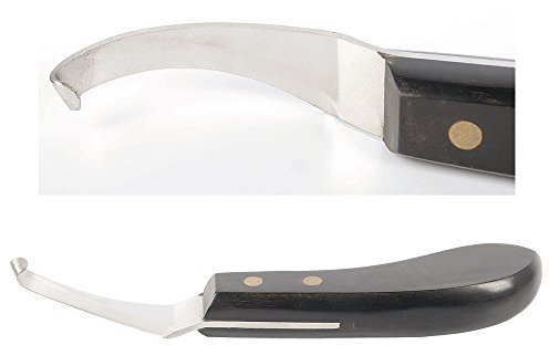 NETPROSHOP Pferde Huf Klauenmesser Rinnenmesser Hufmesser aus Schwerer Qualität m. Holzgriff