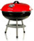 OVENTE 35,6 cm BBQ Holzkohlegrill mit Dual Venting System für Outdoor Grillen oder Räuchern, tragbarer Griller perfekt für Camping, Picknick, Terrasse oder Hinterhof Kochen und Grillparty, rot