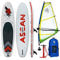 Ascan Wind SUP Board 10.6 Windsurf SUP mit Finne + Reparatur Set + komplett Windsurf Rigg Set gelb/grün (4,5qm)