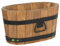 botle Holzbottiche aus Kiefer-Holz | Blumentopf Eiche, 50x29x26 cm | Blumenkübel Metallreifen | rustikaler Pflanzkübel, Holzkübel für den Garten (Eiche, 50x29x26 cm)