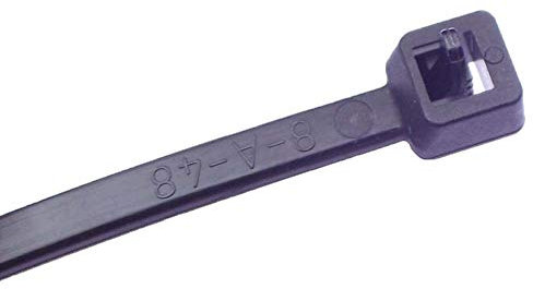 UKCable-Ties Reusable - Releasable Cable Ties Black Heavy Duty Long Zip Tie (200, 4.8mm x 200mm)