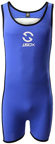 CSMARTE Herren Jockstrap Gymnastikanzug Unterwäsche Jumpsuits Wrestling Singlet Bodysuit Bademode Blau M, blau, M