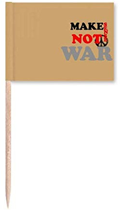 Make Sense Not War Love Peace World Zahnstocher Flaggen Marker Topper Party Dekoration