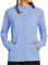 MASKERT Damen UV Shirt Sonnenschutz Hoodie Laufshirt Langarm Full Zip Funktionsshirt Wandershirts Sportshirt Running mit Taschen Outdoor Jacke UPF 50+, Lavendelblau XXL