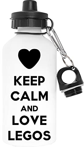 Keep Calm And Love Legos Pollutant Free White Water Bottle Aluminium For Outdoors