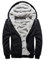 MANLUODANNI Hoodie Herren, Men's Kapuzenpullover mit Tasche Dicker Pullover Jacke Sweatjacke Kapuzenjacke Sweater Casual Kapuzenpulli mit Imitat-Vlies Schwarz XL