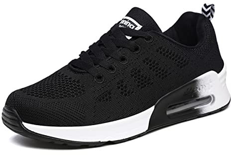 Youecci Damen Fitness Laufschuhe atmungsaktive Turnschuhe Sportschuhe Schnüren Hallenschuhe Leichtathletikschuhe Running Sneaker Gym Schuhe 40 EU