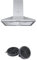 COMFEE' 60 cm Chimney Cooker Hood Stainless Steel Extractor Hood with LED and Recirculating & Ducting System Wall Mounted Range Hood with Recirculating Carbon Charcoal Filter CF04