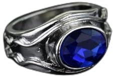 DOOLY Ringe Vilya Nenya Narya Elrond Galadriel Gandalf Ring LOTR Schmuck elf DREI Ringe Damenschmuck mit blauem Kristall