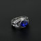 DOOLY Ringe Vilya Nenya Narya Elrond Galadriel Gandalf Ring LOTR Schmuck elf DREI Ringe Damenschmuck mit blauem Kristall