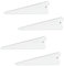 4 x siwitec U-Träger 370 x 50 mm in Weiss, Regalhalter für ein zweireihiges Regalschienensystem