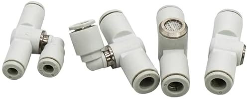 CNCTEC Pneumatik Schnellentlüftungsventil IQS 4mm 6mm Abluft über Pneumatikschlauch oder Schalldämpfer Schnellentlüfter (4mm - Abluft über Schalldämpfer)