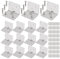 Hejo Winkelverbinder Set (30 x 30 x 38 x1,5mm), 15 Stück Edelstahl Winkel 90 Grad L Klammern Eckwinkel mit 90 Stück Schrauben, 6 Loch Metallwinkel für Möbel, Wandbefestigung Anbau