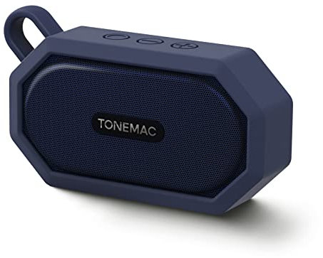 TONEMAC Mini Bluetooth Lautsprecher B1 - IP67, 7 Stunden Spielzeit, Tragbar, Kabellos Mit Bass, Leichter Outdoor-Speaker für Reisen, Blau