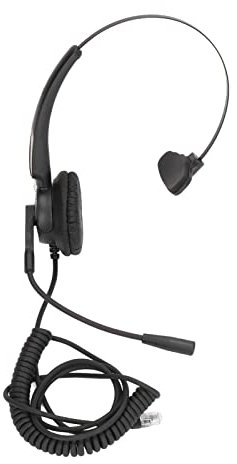 ciciglow Casque Téléphonique RJ9, Casque d'affaires Filaire avec Micro à Ressort Unilatéral Antibruit, Casque Téléphonique pour Centre D'appels de Bureau