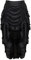 Schwarz Rock Damen Steampunk Röcke Übergrößen Spitze Asymmetrische High Low Vintage Kleid Gothic 5XL