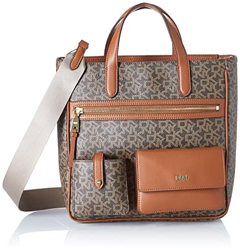 DKNY Damen Zyon Messenger Tote Bag, Mokka/Karamell, Einheitsgröße