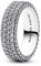 PANDORA Timeless Dreireihiger Pavé Ring aus Sterling Silber mit Cubic Zirkonia Timeless Collection, Größe 56, 192634C01-56