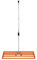 Livellatrice 100x32cm Rastrello Livellatore Leggero Acciaio Zincato Alluminio Arancione 1,2-1,9m Manico Estensibile Facile Impugnatura Attrezzo Giardino Erba Terreno Tappeto Erboso Artificiale Concime