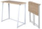 Meuble Cosy Mesa de Ordenador Plegable para Ahorrar Espacio, con Estructura de Acero, para Oficina, Hogar, Puesto de Trabajo, Estilo Escandinavo, Patas de Metal, FáCil Montaje, Roble, 80 X 40 X 74 cm