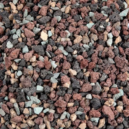 Ausluru 5lb Natural Dark Mixed Color Sand Pebbles, 1/5 inch Decorative Stones for Succulents, Pebbles for Vases,Plants Rocks, Aquarium Sand, Top Dressing, Outdoor Decorative Rocks
