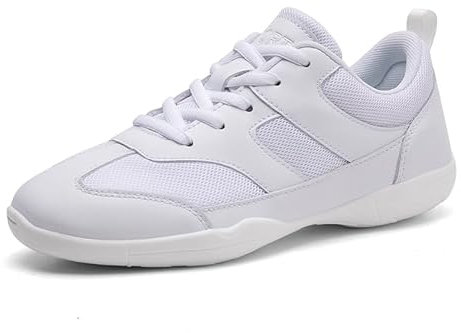 Damen Cheerleader Schuhe M?dchen Cheer Schuhe Tanzsneakers Leichte Atmungsaktiv, Jazz Gymnastik Yoga Zumba Tanzschuhe, Lace Up Fitness Gymnastik Training Schuhe Wei?