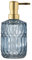 YunNasi Dosatore Sapone Liquido Vetro Dispenser Sapone Realizzato in Vetro per Detersivo per Piatti, Lozione Shampoo, Controsoffitto Bagno, Cucina, Lavanderia (Blu)