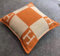 Viusneun 1er Set kissenbezüge Kissen aus Wolle gestrickt Dekorative Deko Kissen Kuschelkissen Flauschig Sofakissen Weich Plüschkissen für Sofa（Keine Füllstoffe） (orange,45x45cm)