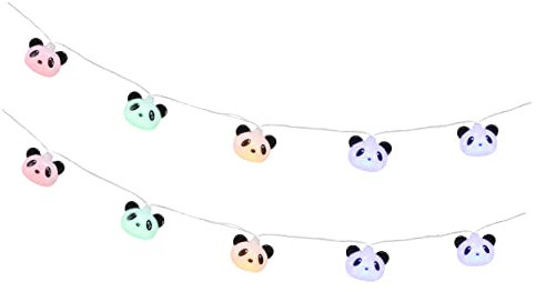 PRETYZOOM Panda-lichterkette 1 Set Dekorative Tierlichter Batterielos Raumdekoration Zum Valentinstag