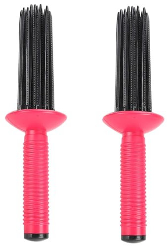 Curly Pinsel, Curbying Comb 2pcs 17 Zähne runde lockige Pinsel nicht rutsch tragbare lockige Kammluftvolumen-Frisur-Werkzeuge für den Heimsalon