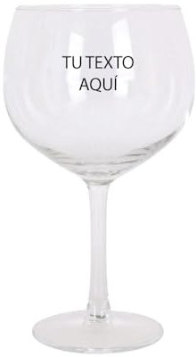 Calledelregalo Tazza da gintonic personalizzata con il testo desiderato - Bicchiere da palla da regalo inciso - Regali originali - Bicchiere da cocktail da 65 cl.