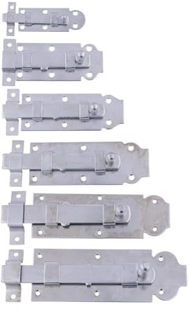 BOOMET Schieberiegel · 6 Größen zur Auswahl · 140 mm · 80/100/120/140/160/180 mm · Schlossriegel für Tore Türen Schuppen · Torschieber Türschieber · Schiebe Verriegelung