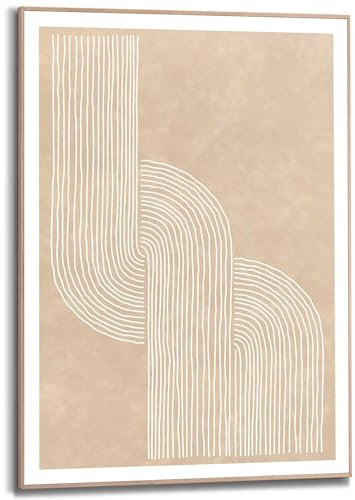 REINDERS Gerahmtes Bild, Sandy Knot, Home Office, Poster, Wanddeko, Room Decor, MDF, Beige, 70x50cm