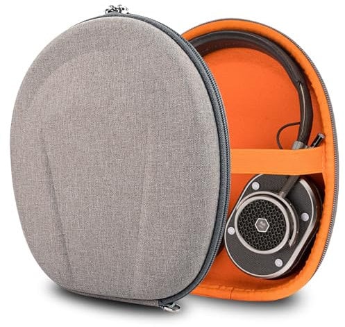 Geekria Shield Headphones Case for Lay Flat On-Ear Headphones, Replacement Hard Shell Travel Carrying Bag with Cable Storage, Compatible with Master & Dynamic, Skullcandy, Shure Headsets