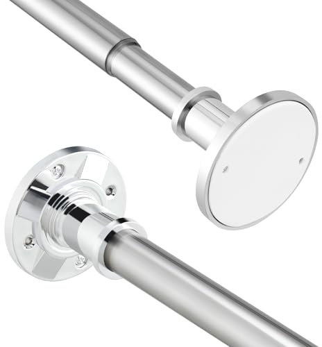 PadPure Asta per tende senza foratura, 75 – 228,5 cm, asta per tenda allungabile senza fori, asta telescopica – per balcone, vetrina, bagno Siber