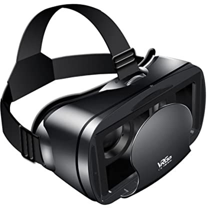 VR Headset Glasses 3D Full Screen Visual Wide-Angle Virtual Reality VRG Pro for 5-7inch Smartphone Movies Games Mobile VR Headset