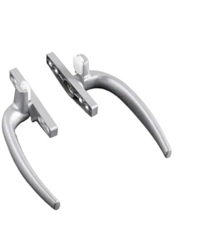 Manilla de Ventana Manija de ventana interior de aleación de aluminio de 7 letras, manija de puerta corrediza de ventana abatible de madera con cortina interior abierta plana, 1 juego que incluye 1 pi