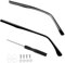 UTHCLO Replacement Spring Temple Arms 1 Pair of Grey Eyeglasses Replacement Temples Universal Spectacle Arms Replacement for Glasses Durable Eyewear Repair Legs Replacement Glasses Legs