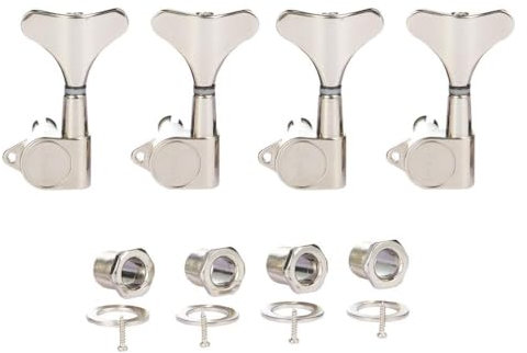Sintonizadores de bajo sellado 18:1 para zurdos de 4 cuerdas, afinadores de bajo zurdo, clavijas de afinación de bajo, compatibles con Ibanez/Yamaha, estilo acústico/bajo eléctrico, níquel 4L