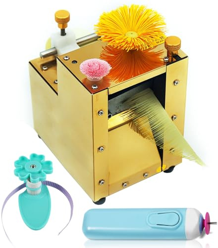 Electric Paper Quilling Tool Kit,Automatic Tassel Paper Cutter,Adjustable Width & Speed,Quilling Paper Volume Pen& Paper Quilling Crimper,for DIY Lovers (Rechargeableversion)